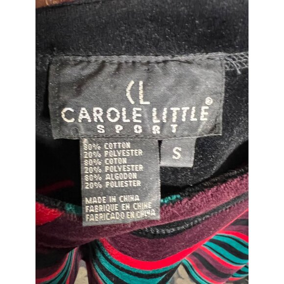 Carol Little Sports Size S Small Striped Cropped Sweater Y2K Comfortable - Picture 9 of 11